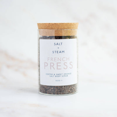 Lavender French Press - Coffee & Orange Body Scrub Salt + Steam