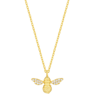 Light Goldenrod Bee Necklace Sparkle Wings Estella Bartlett
