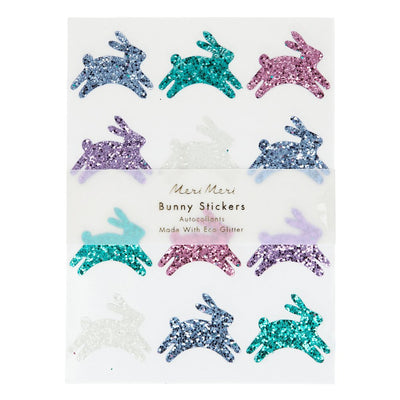 Meri Meri Glitter Bunny Stickers (Set of 8 Sheets)