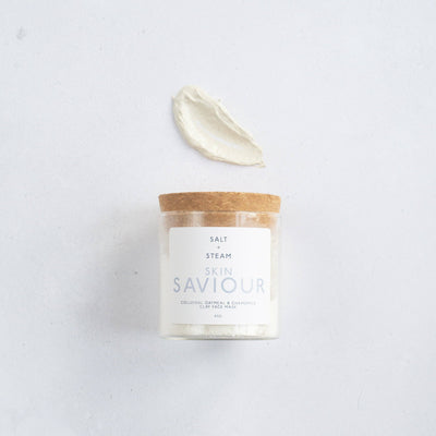 Lavender Skin Saviour - Oatmeal Sensitive Clay Face Mask Salt + Steam