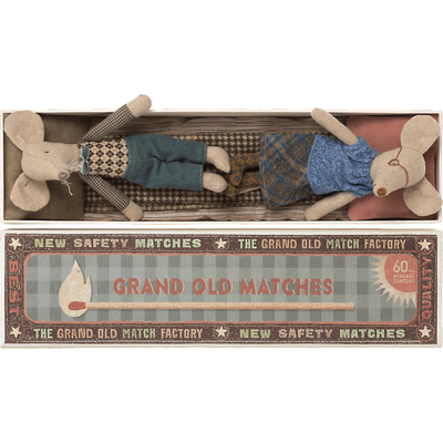 Maileg Grandma & Grandpa Mice in Matchbox