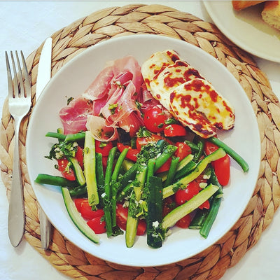 RECIPE// Courgette, green beans and baby tomato salad