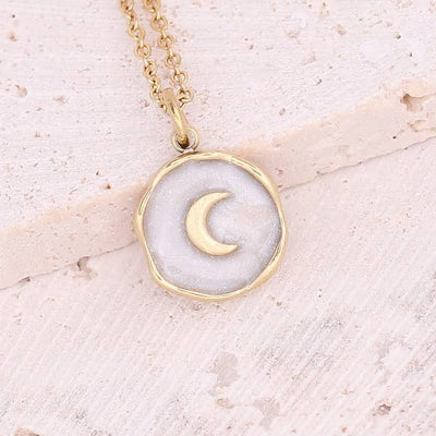 Misty Rose Pearly Moon Necklace - Lunar Mail Ltd. Lunar Mail Ltd.