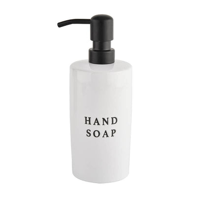 Light Gray 15oz White Stoneware Hand Soap Dispenser Sweet Water Decor
