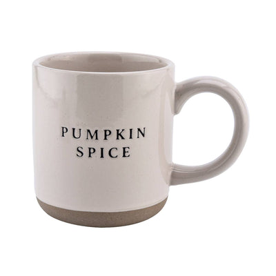 Gray Pumpkin Spice - Cream Stoneware Coffee Mug  - 14 oz Sweet Water Decor