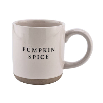 Gray Pumpkin Spice - Cream Stoneware Coffee Mug  - 14 oz Sweet Water Decor