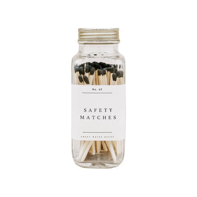 Light Gray Safety Matches - Black Tip - 60 Count, 3.75" Sweet Water Decor
