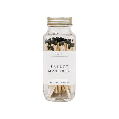 Light Gray Safety Matches - Black Tip - 60 Count, 3.75" Sweet Water Decor