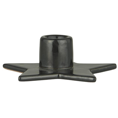 Candle holder f/dinner candle star - Black