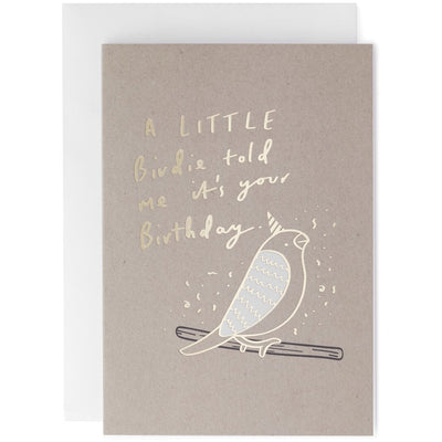 Old English Company Birthday Birdie Greeting Card