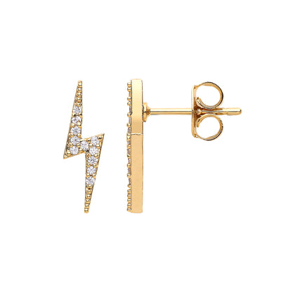 Tan Lightning Bolt Earrings Estella Bartlett