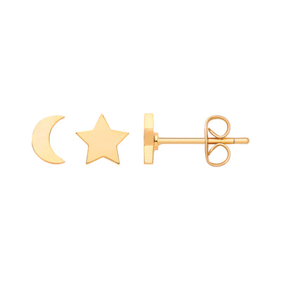 Wheat Mixed Moon And Star Earrings Estella Bartlett