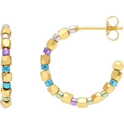 Tan Miyuki And Coco Bead Hoops Estella Bartlett