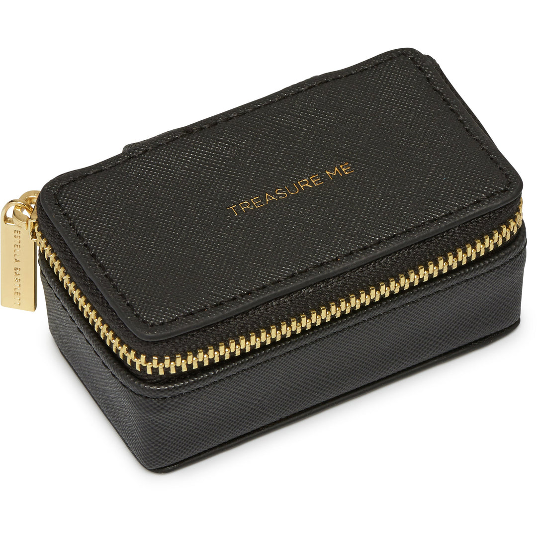 Tiny Jewellery Box Black Saffiano