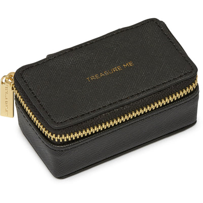 Dark Slate Gray Tiny Jewellery Box - Black - Saffiano Estella Bartlett