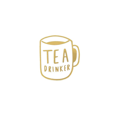 Seashell Tea Drinker Enamel Pin Old English Company