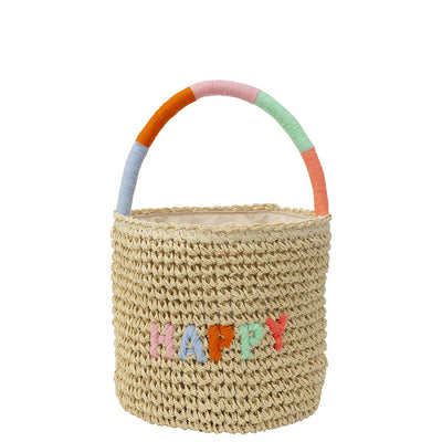 Meri Meri Happy Woven Straw Bag