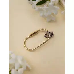 Tan Brass Flower Keychain - Nat + Noor Nat + Noor