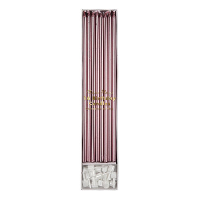 Meri Meri Metallic Pink Long Candles