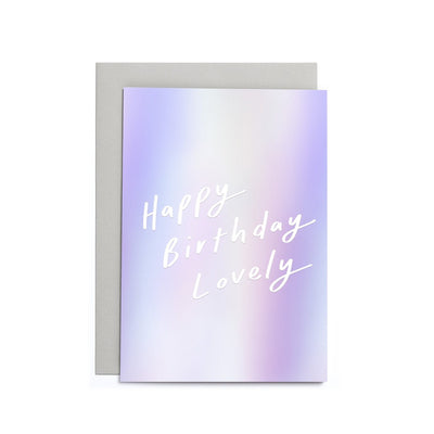 Old English Company Happy Birthday Lovely Pearlescent Small Card