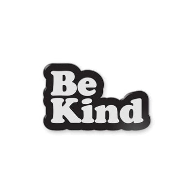 Light Gray Be Kind Typography Enamel Pin Old English Company