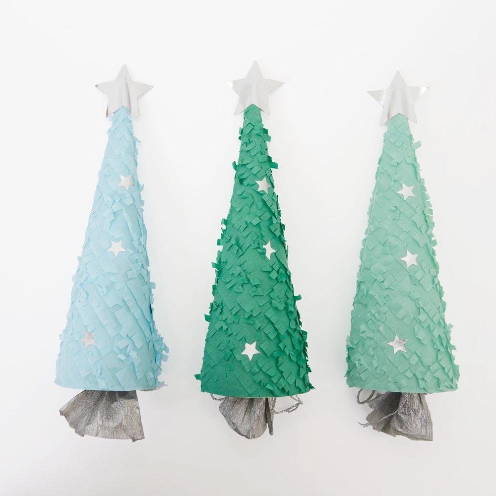 Chapeaux De Fête Meri Meri - Sapin De Noël à Franges - Lot