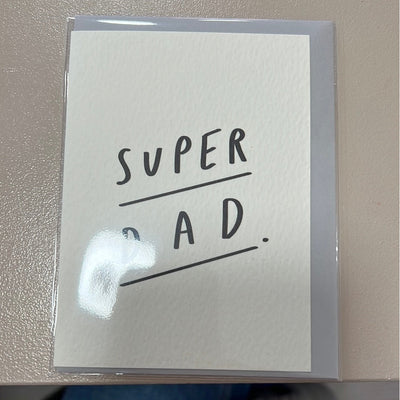 Dark Gray Super Dad Cream Small Card Old English Company