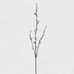Lavender Grey Pussy Willow Spray with Leaves Norfolking Around