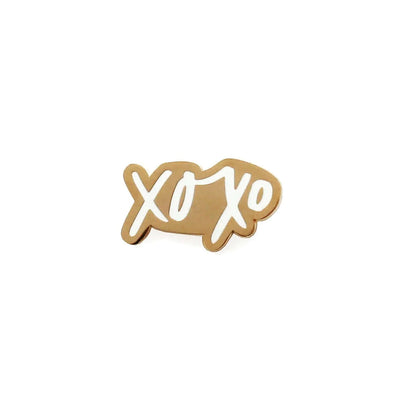 Dark Khaki XOXO Enamel Pin Old English Company